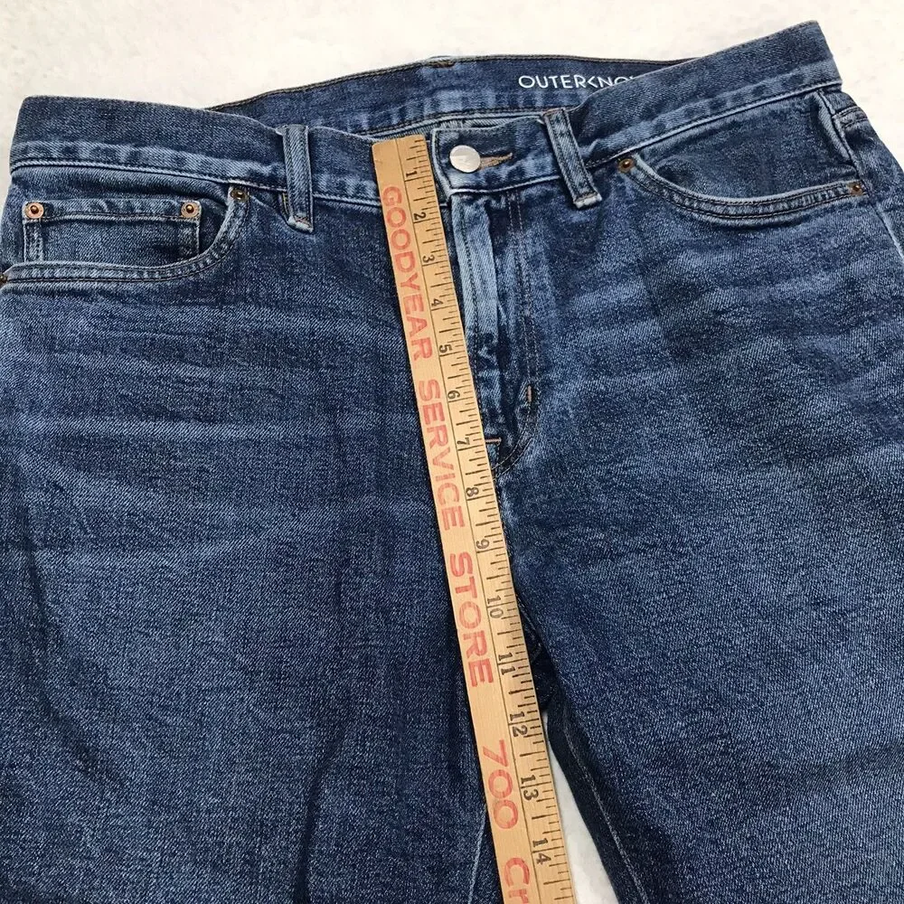 OUTERKNOWN Ambassador Jean Men 36x32 (34/32 tag) Slim Fit Whiskered Stretch SEA